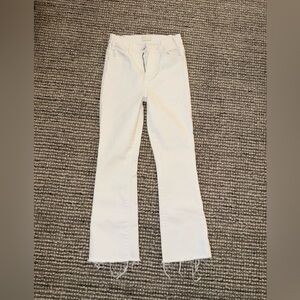 MOTHER Women's Cream Flare Jeans